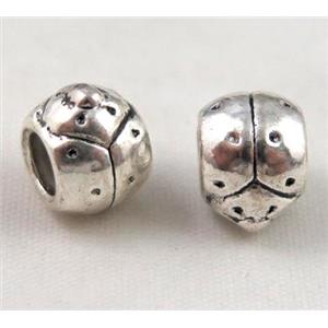 bead, tibetan silver Non-Nickel, approx 10-14mm, 5mm hole