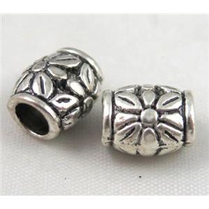 bead, tibetan silver Non-Nickel, approx 10-14mm, 5mm hole