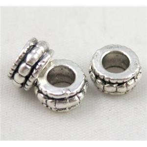 bead, tibetan silver Non-Nickel, approx 10-14mm, 5mm hole