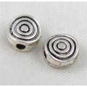 tibetan silver spacer beads, non-nickel, approx 6mm dia