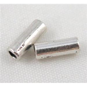 tibetan silver tube beads, non-nickel, approx 3.5x9mm, 2mm hole