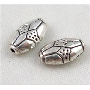 tibetan silver spacer beads, non-nickel, approx 6x11mm