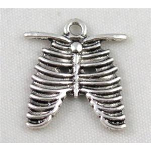 Tibetan silver pendant, Non-nickel, approx 18x20mm