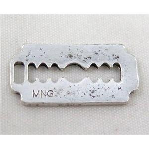 Tibetan silver pendant, Non-nickel, approx 12x24mm