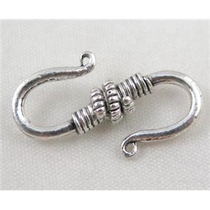 Tibetan silver connector, Non-nickel, approx 15x25mm