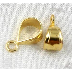 copper bail, clasp, gold plated, approx 14-22mm