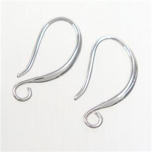 copper earring hook, color keeping, platinum plated, approx 9-20mm