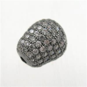 copper bead paved zircon, approx 10-12mm