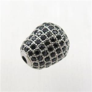 copper bead paved zircon, approx 10-12mm