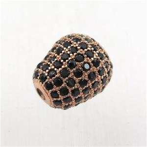 copper bead paved zircon, approx 10-12mm