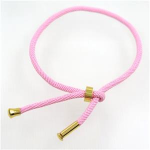 pink nylon bracelet, resized, approx 3mm thickness