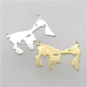 copper worldsmap pendant, mixed color, approx 18-30mm