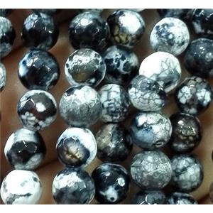agate bead, faceted round, approx 6mm dia, 62pcs per st