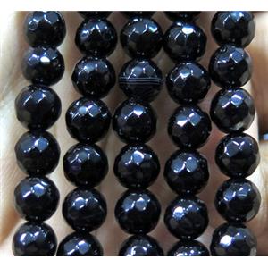 Agate bead, faceted round, approx 6mm dia