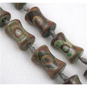 tibetan agate bead, approx 15x25mm