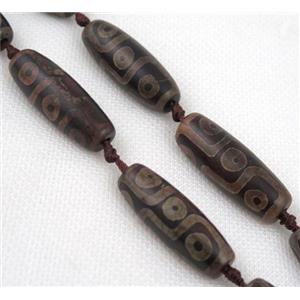 tibetan agate bead, oval, approx 14x40mm