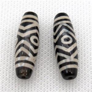 tibetan DZi rice beads, approx 10x30mm