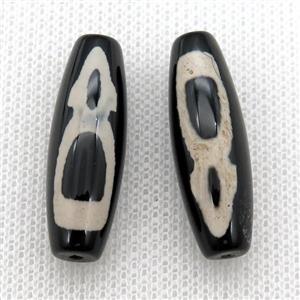tibetan DZi rice beads, approx 10x30mm