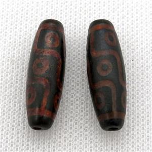 tibetan DZi rice beads, approx 10x30mm