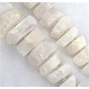 quartz bead, freeform, approx 15-35mm