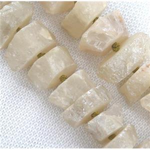 quartz bead, freeform, approx 15-35mm