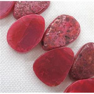 Agate loose bead, teardrop, approx 15-32mm