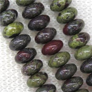 Dragon BloodStone rondelle beads, approx 5x8mm