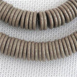 coffee Oxidative Agate heishi beads, approx 6mm