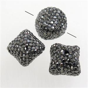 resin beads pave rhinestone, approx 20mm