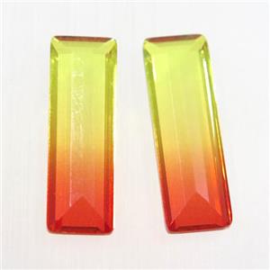 synthetical multicolor Tourmaline cabochon, no hole, rectangle, approx 8-24mm