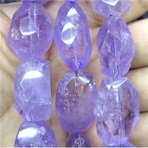 amethyst bead, freeform, approx 15-25mm