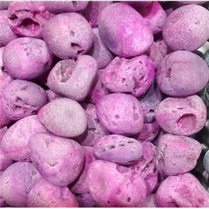 druzy matte agate bead, freeform, approx 6-13mm, 15.5 inches length