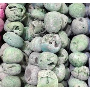 druzy matte agate bead, freeform, approx 6-13mm, 15.5 inches length