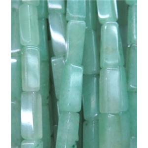 green Aventurine cuboid beads, approx 4x13mm