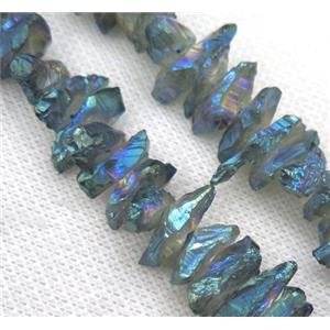 clear quartz bead, freeform, approx 10-20mm