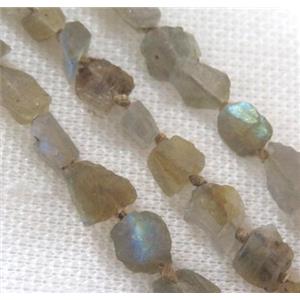 Labradorite chip bead, freeform, approx 8-12mm