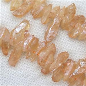 clear quartz bead, freeform, approx 15-30mm