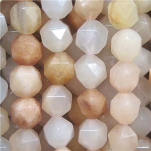 faceted round pink aventurine beads ball, approx 6mm dia