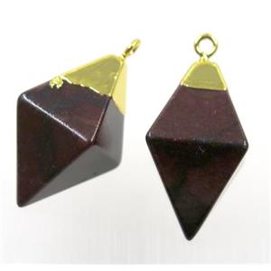 autumn Jasper pendant, gold plated, approx 15-25mm