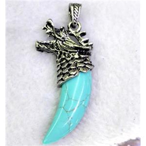 gemstone pendant, cattle horn, approx 16-45mm