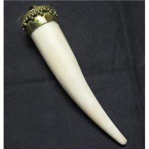 white cattle bone pendant, horn, approx 15-80mm