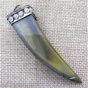 cattle bone pendant, horn, approx 15-70mm