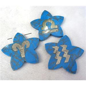 gemstone pendant, star, approx 55mm dia