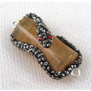 gemstone connector paved rhinestone, approx 15-30mm