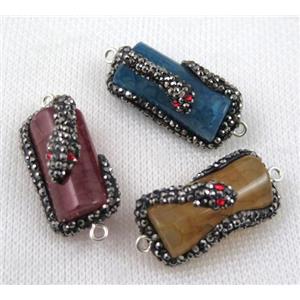 gemstone connector paved rhinestone, approx 15-30mm