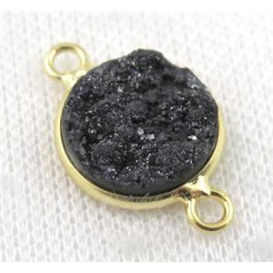 sunagate druzy connector, round, approx 15mm dia