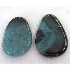 druzy agate slice pendant, freeform, approx 20-60mm