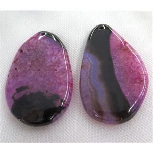 druzy agate slice pendant, freeform, approx 20-60mm