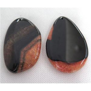 druzy agate slice pendant, freeform, approx 20-60mm