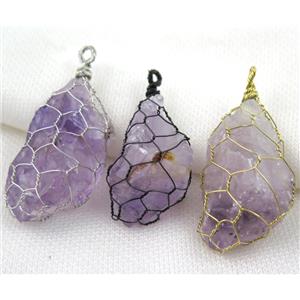 gemstone pendant, freeform, approx 20-50mm
